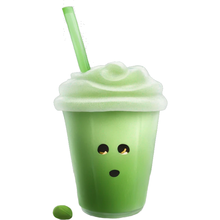 Iced matcha latte  emoji
