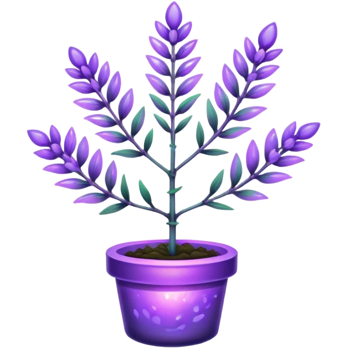 create a holographic lavender plant emoji