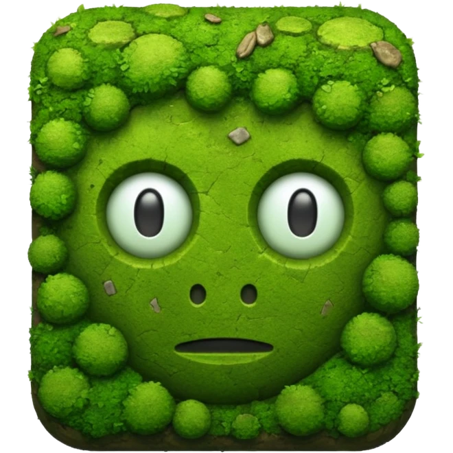 sculpture with moss emoji