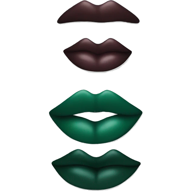 kiss lips beautiful dark emerald color emoji