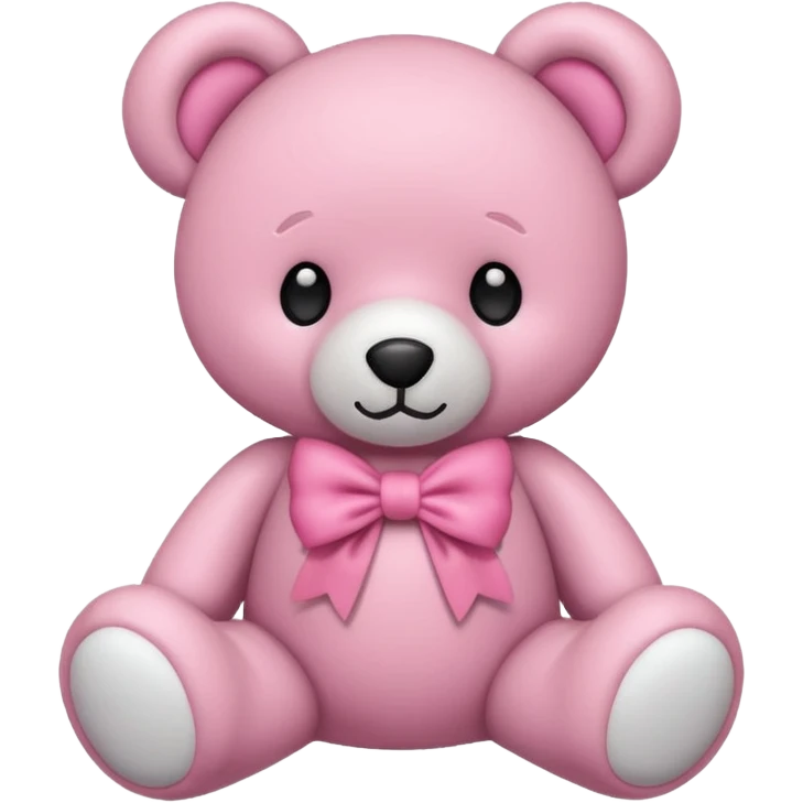 pink bow teddy bear solo emoji