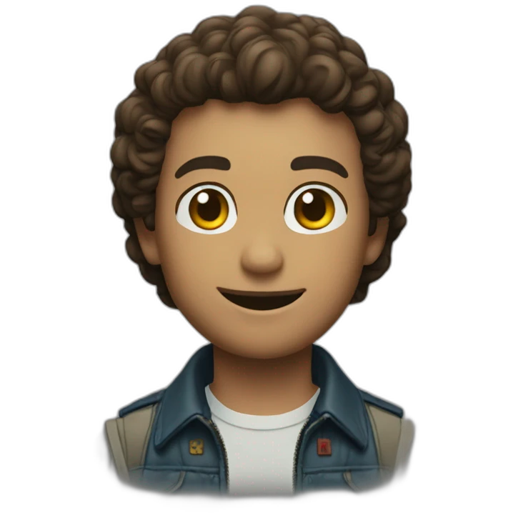 Dustin de StrangerThings qui sourit emoji