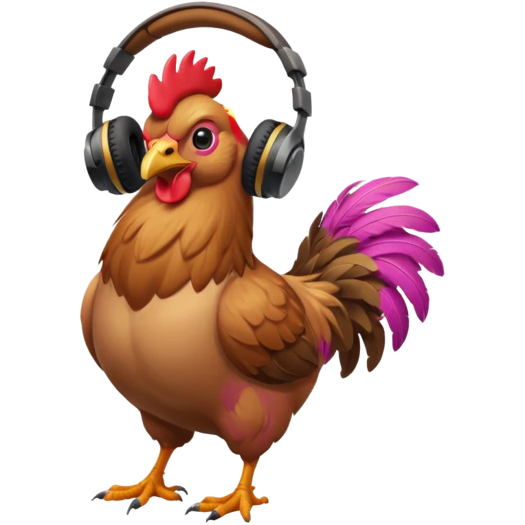 Fais moi une poule entrain de triple edit sur fortnite emoji