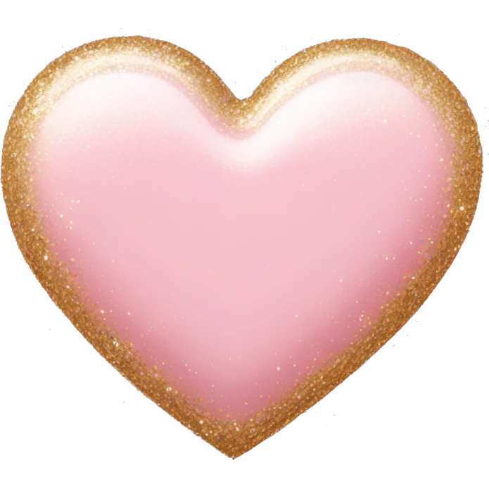 light pink heart with glitter emoji