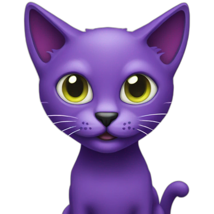 skinny scary purple cat emoji