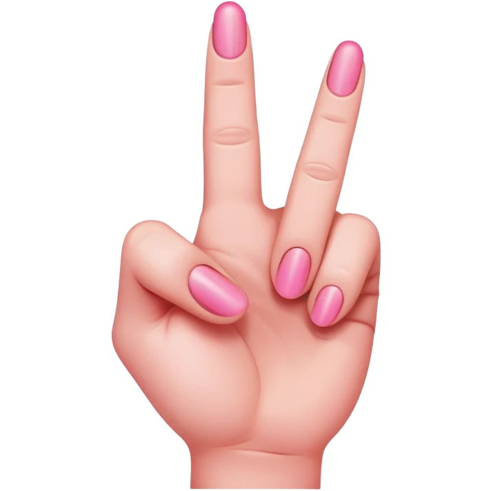 Pink middle finger emoji
