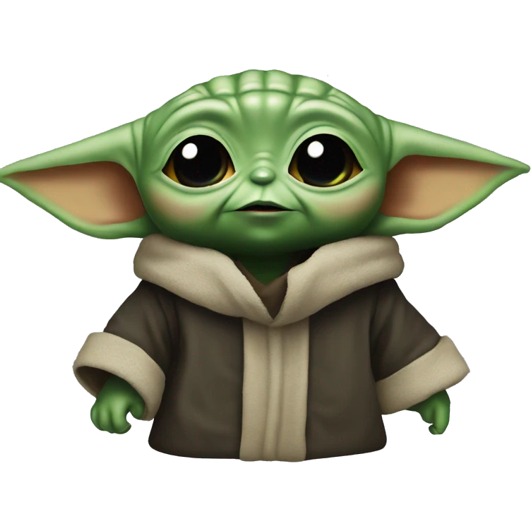 Baby yoda with dark glass emoji