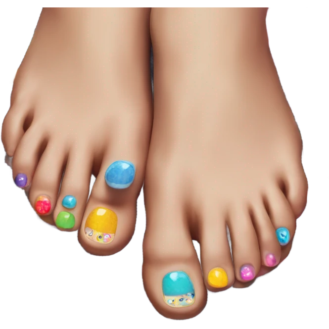 Toes with acrylic nails  emoji