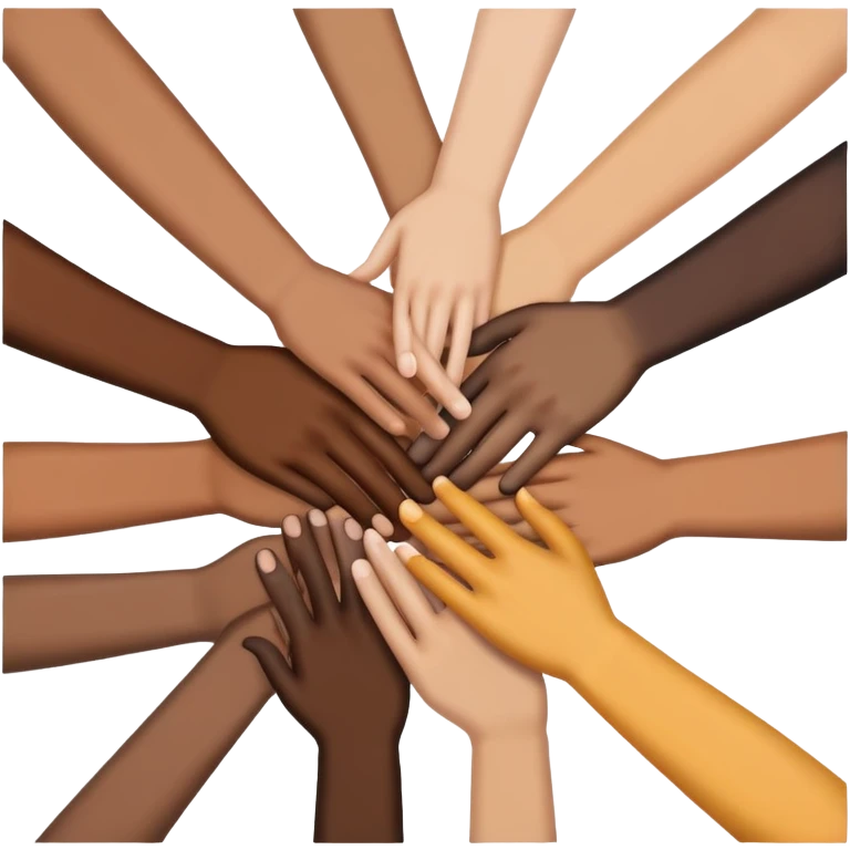 make me a frame for an A3 sheet that has hands of different skin colours that are holding eachother emoji