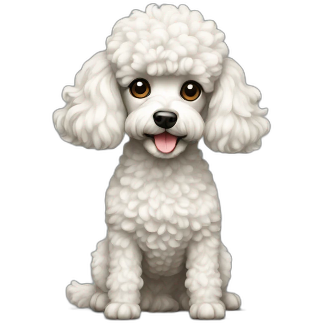Dog poodle miniature full-height emoji