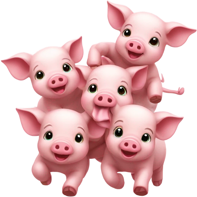 Happy baby piglets  emoji