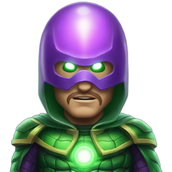 Electric bubble glass mysterio emoji