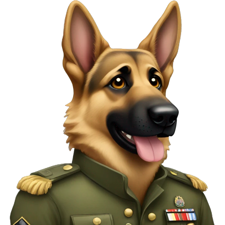 Military German Shepherd emoji