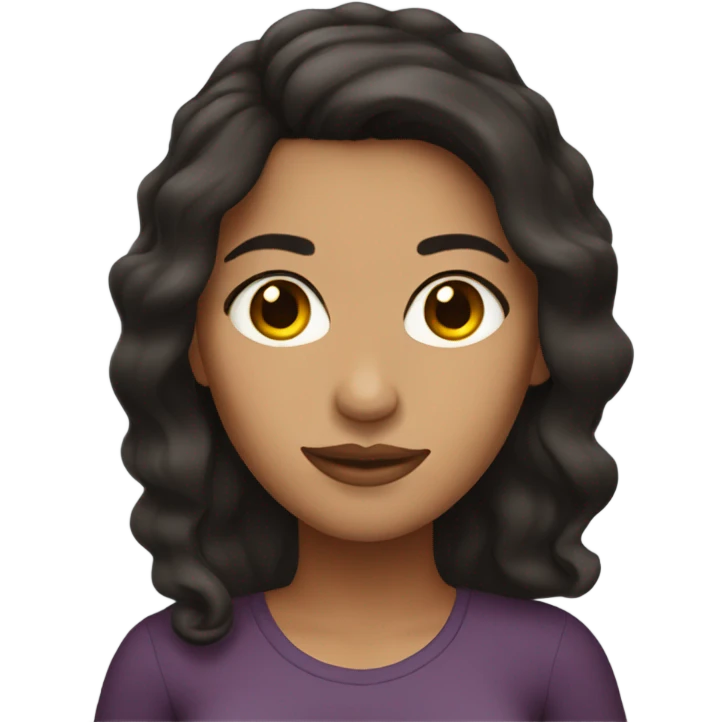 Latina woman with dark brown hair emoji