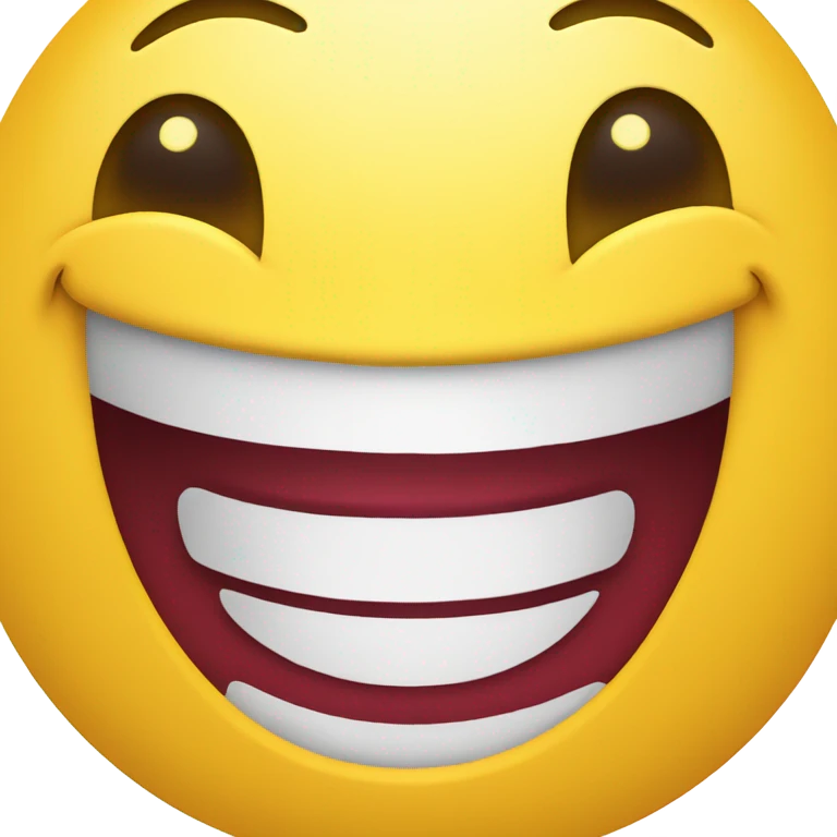 Yellow emoji laughing with red eyes  emoji