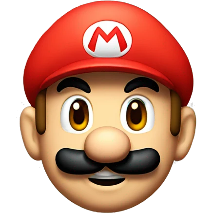 Super mario head  emoji