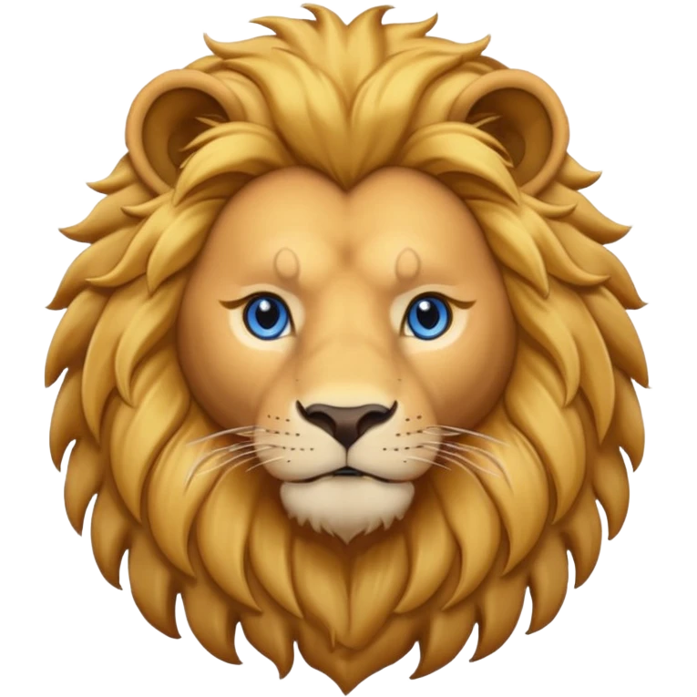 un leon con polito celeste emoji