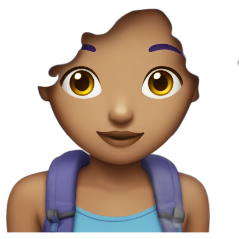 A GIRL WITH BLUE AND PURPLE HAIR emoji