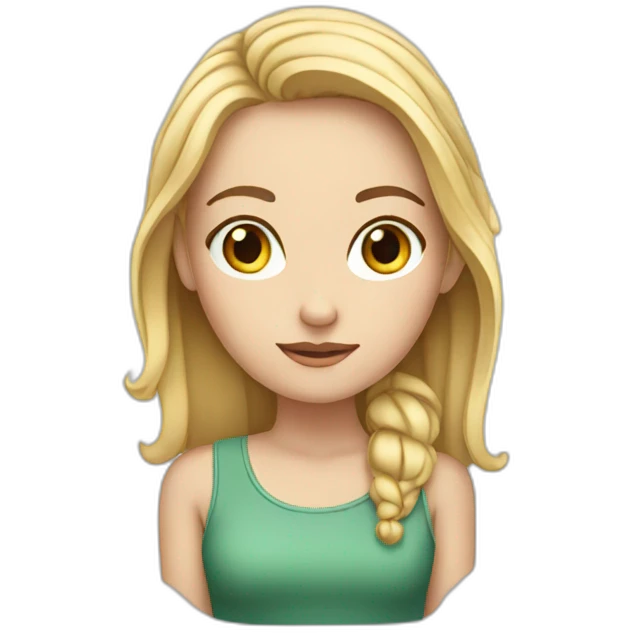 white girl thinking emoji
