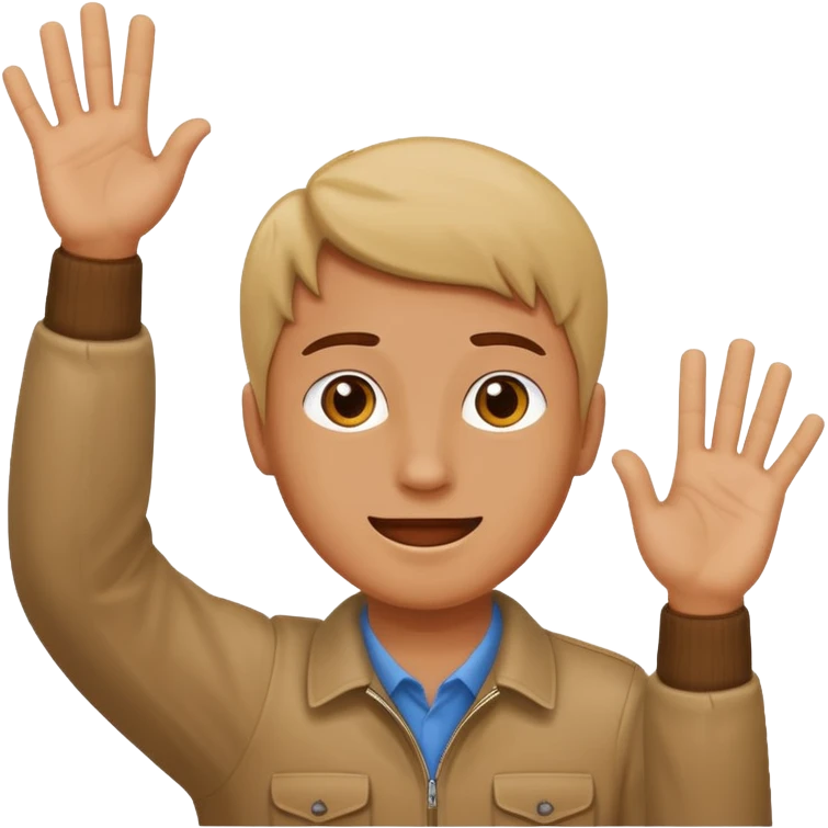 Somone waving there hands up and down  emoji