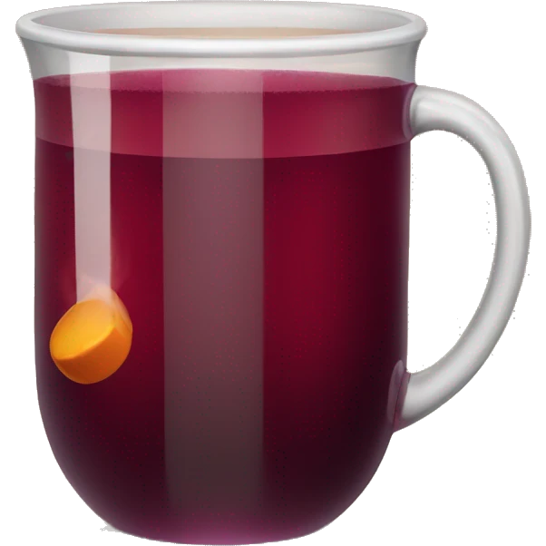 A cup of hot mulled wine emoji