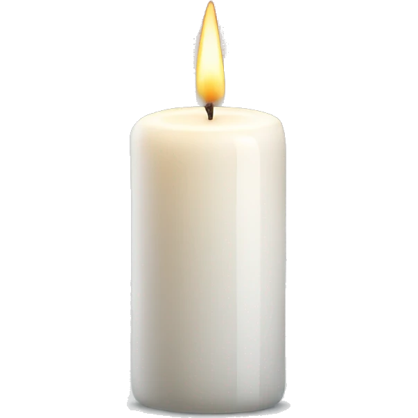 White candles in glass  emoji