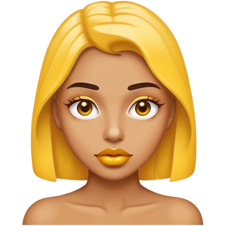 Yellow lips emoji