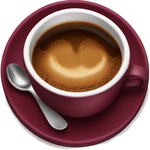 hot burgundy cup of coffee emoji