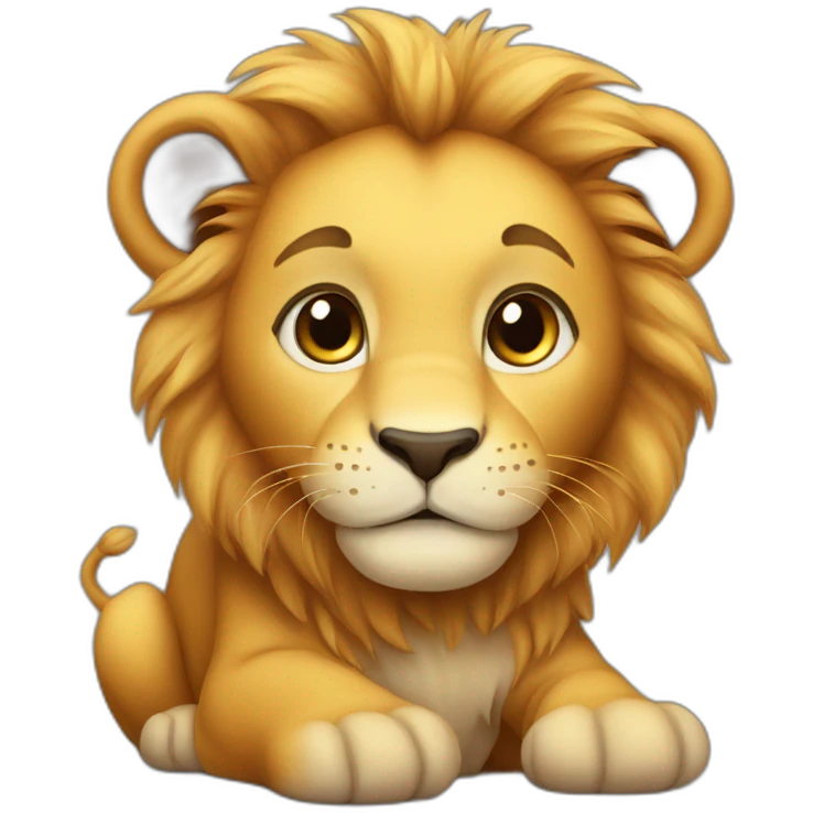 Baby lion  emoji