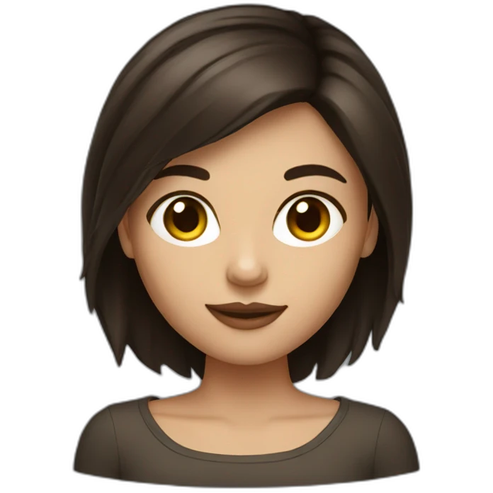 Designer brunette girl emoji