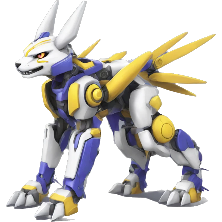 WereGarurumon-Renamon-Medabot-Mecha full body emoji