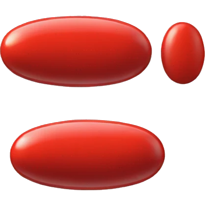 a red pill next to a red pill emoji