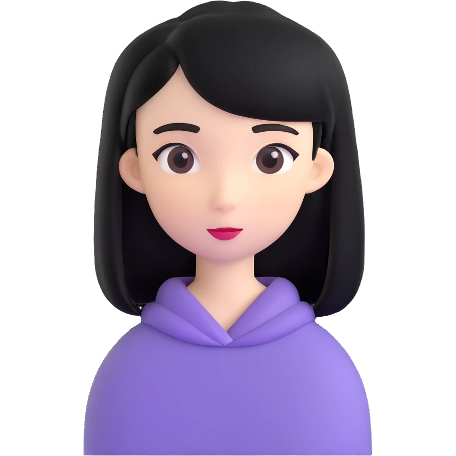 pretty girl with straight black hair emoji