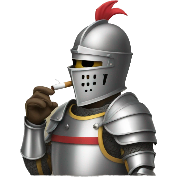 knight smoking cigarette emoji