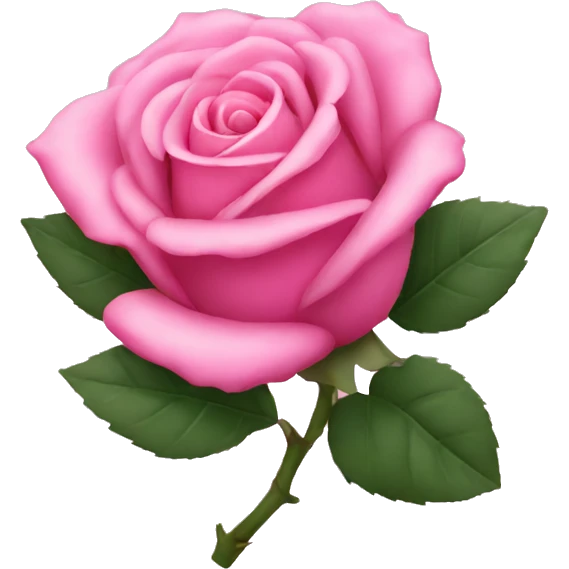 Pink rose emoji
