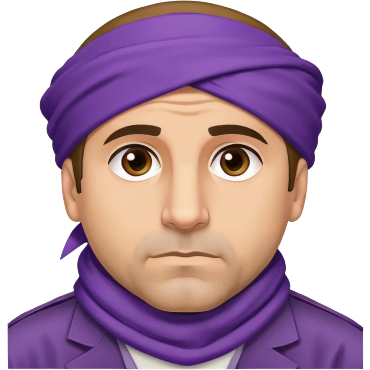 Prison Mike, Michael Scott, purple bandana emoji