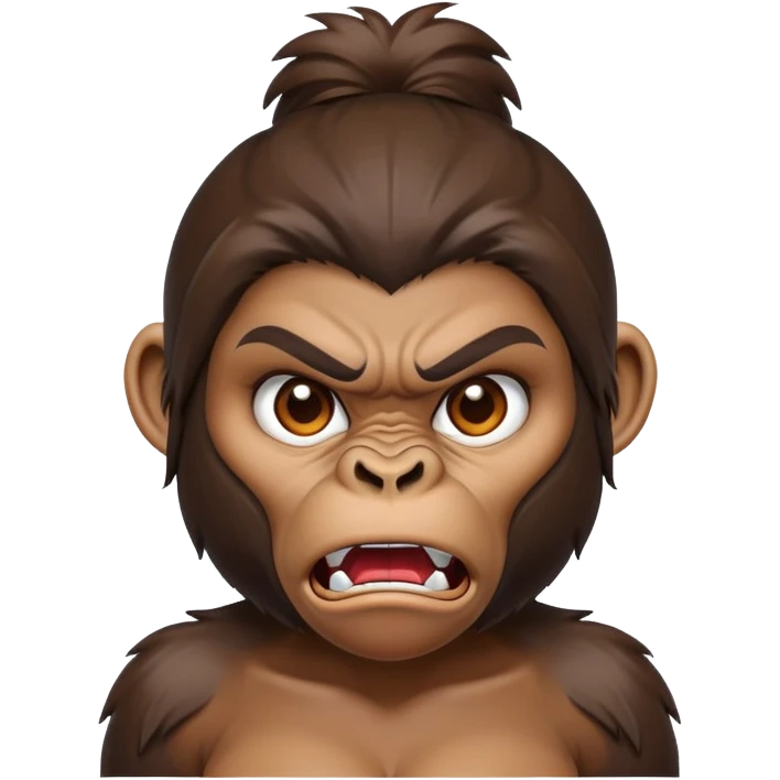 angry gorilla girl emoji
