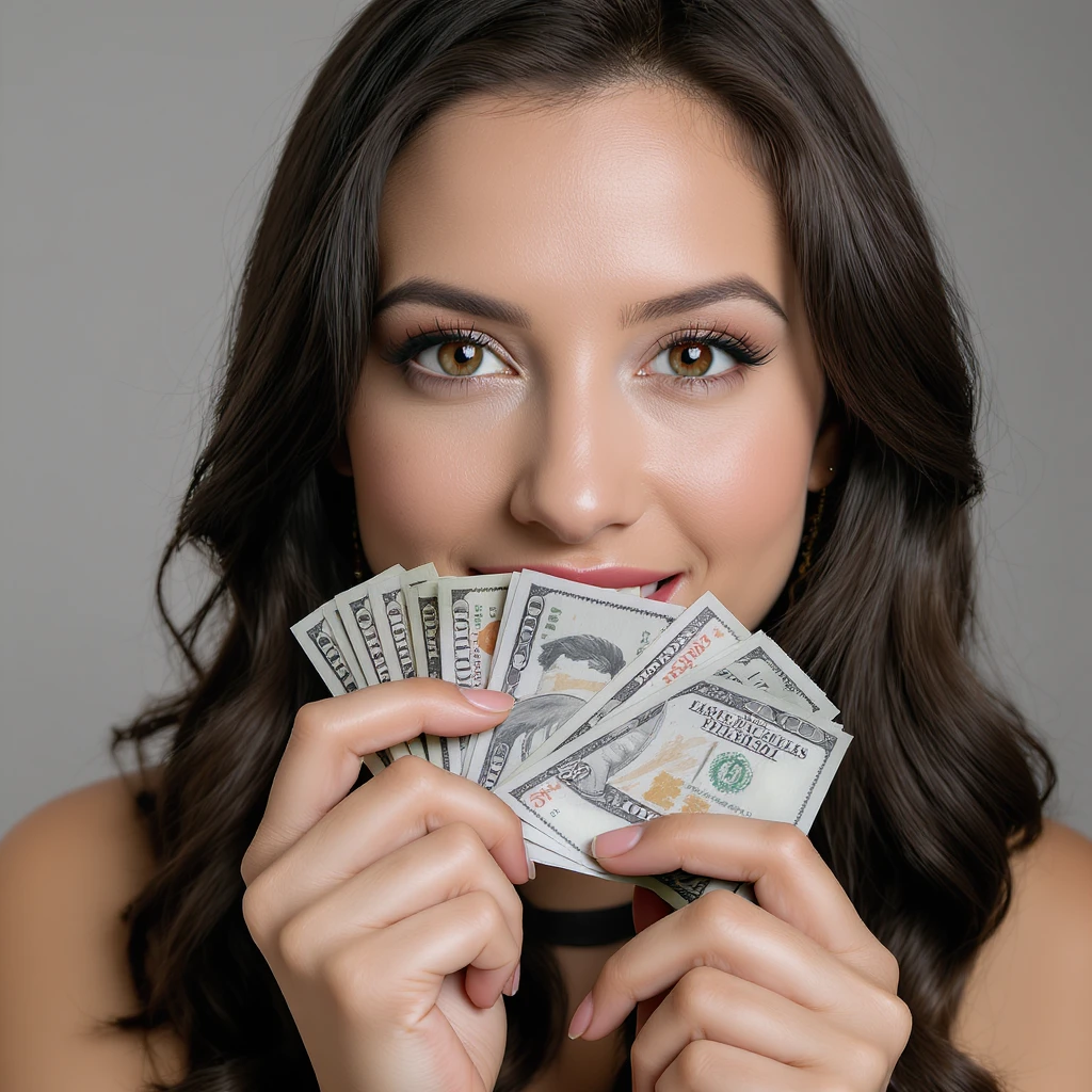 money, realistic style, detailed and lifelike emoji
