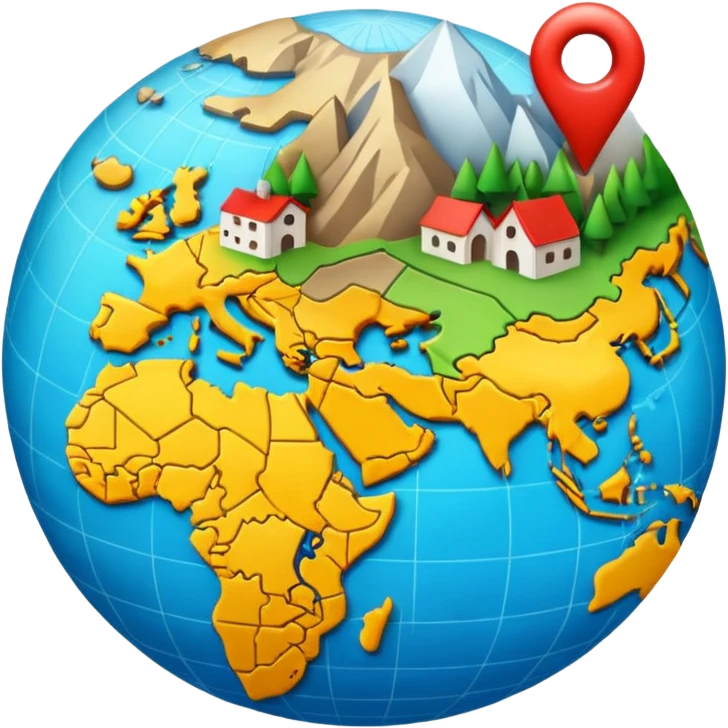 Travel map emoji