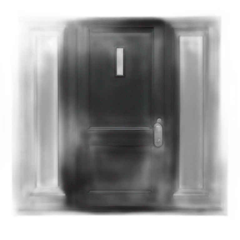 Large windowless rectangular matte black door white th pk ocular handle and a vertical BCD sight Adjace emoji