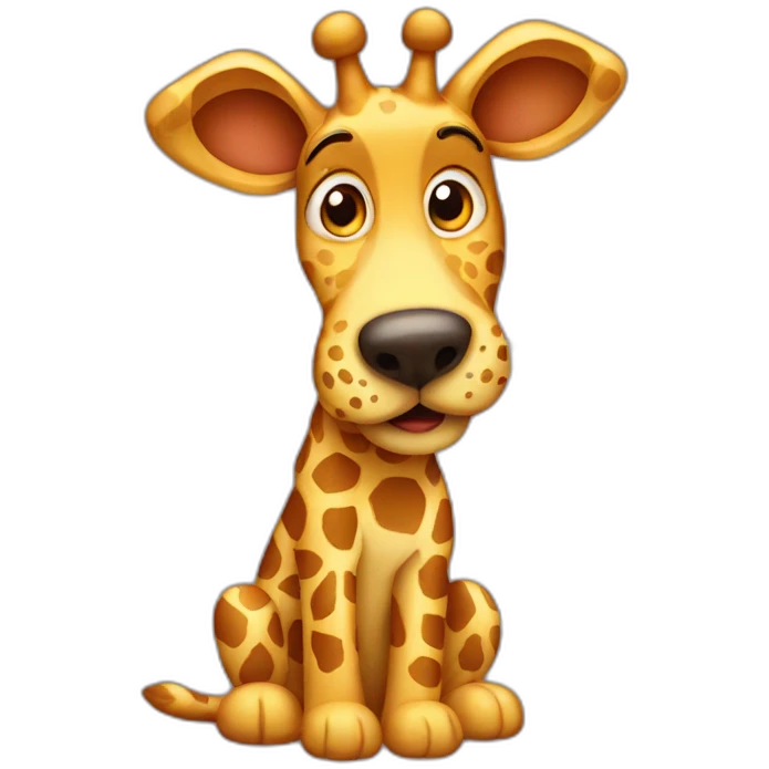 dog as a giraffe emoji