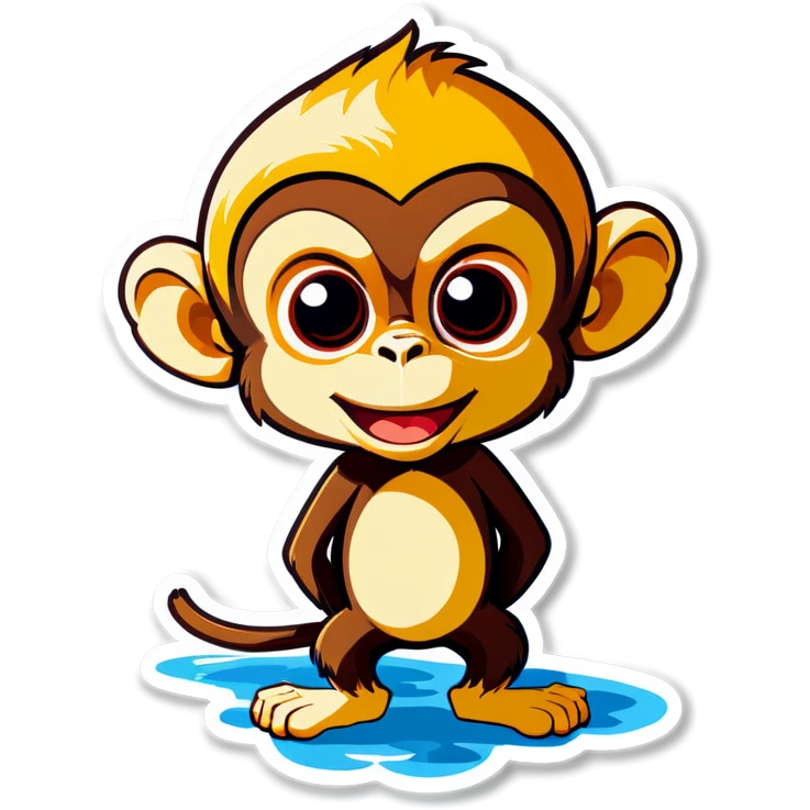 Blonde monkey in the beach emoji