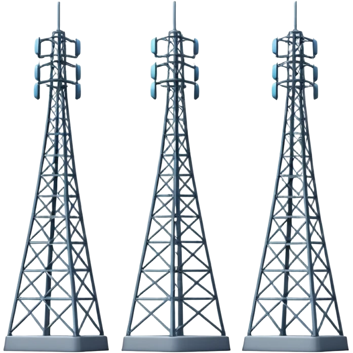 3 TORRES DE ANTENA DE ESTAÇÃO RÁDIO BASE emoji