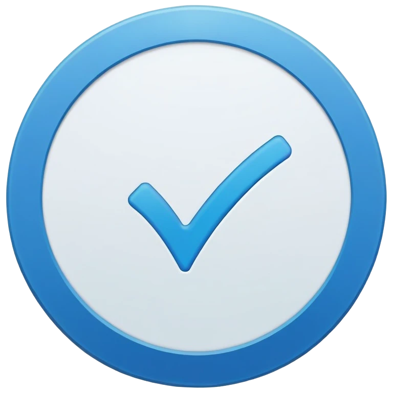 Blue tick  emoji