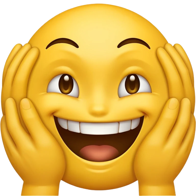 yellow emoji face with devious grin and hands rubbing together mischievously emoji