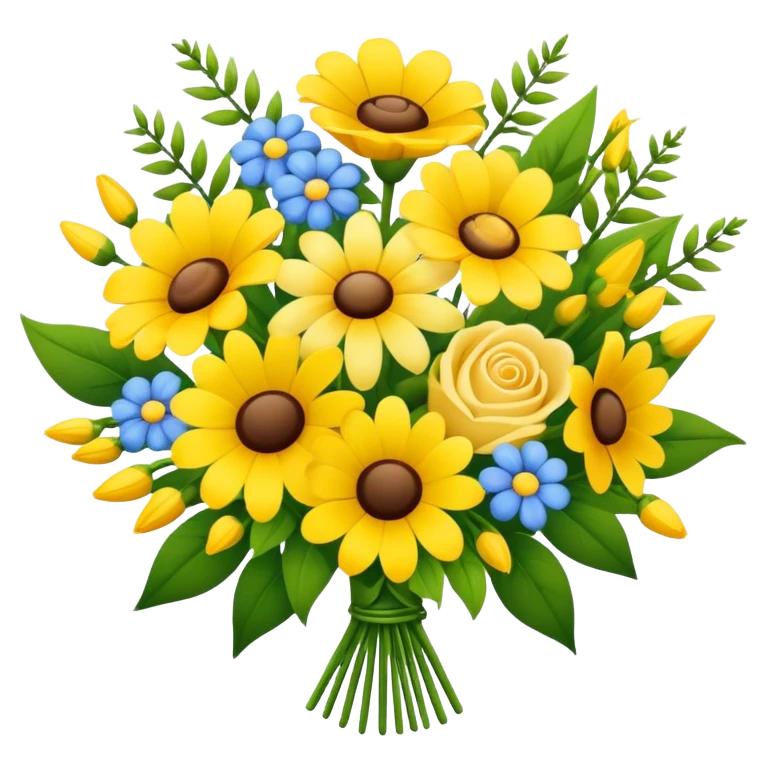 Yellow flower bouquet emoji
