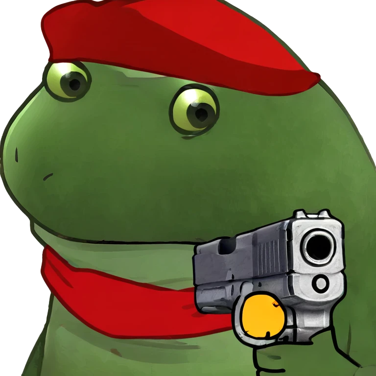 holding a gun emoji