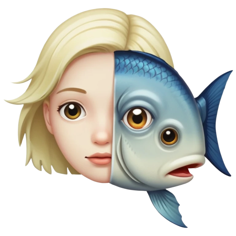 ein junge mit fischkopf emoji
