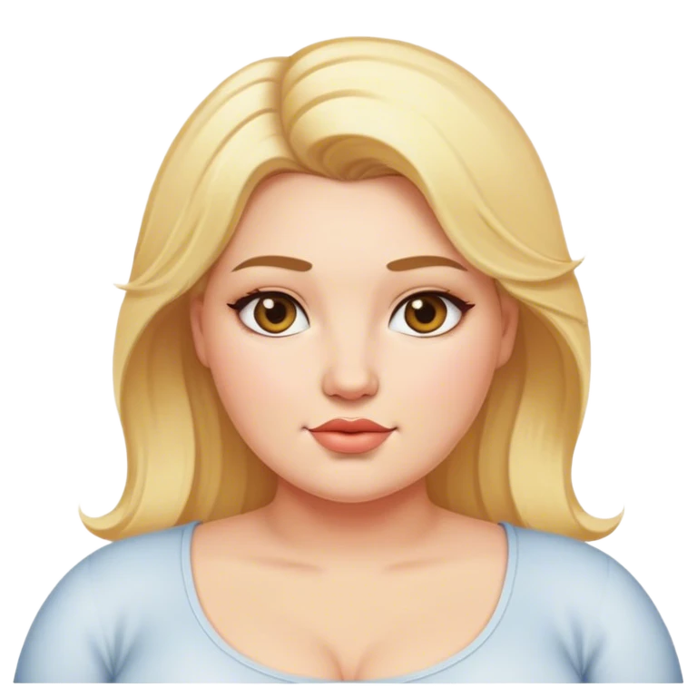 Plus size blonde  emoji