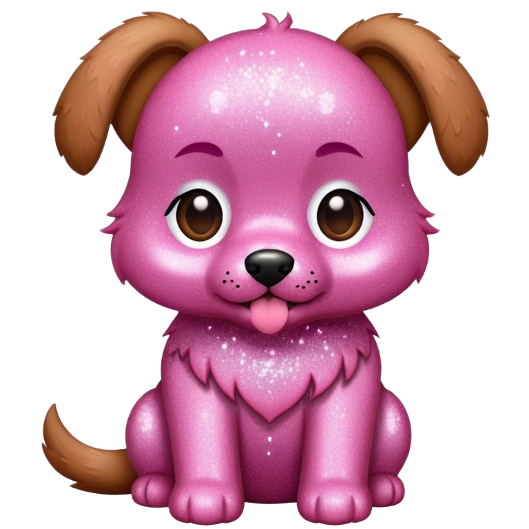 pink glitter puppy emoji